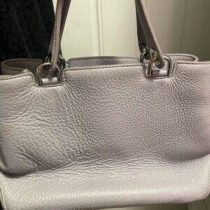 Elegant Lavender Leather Tote Bag